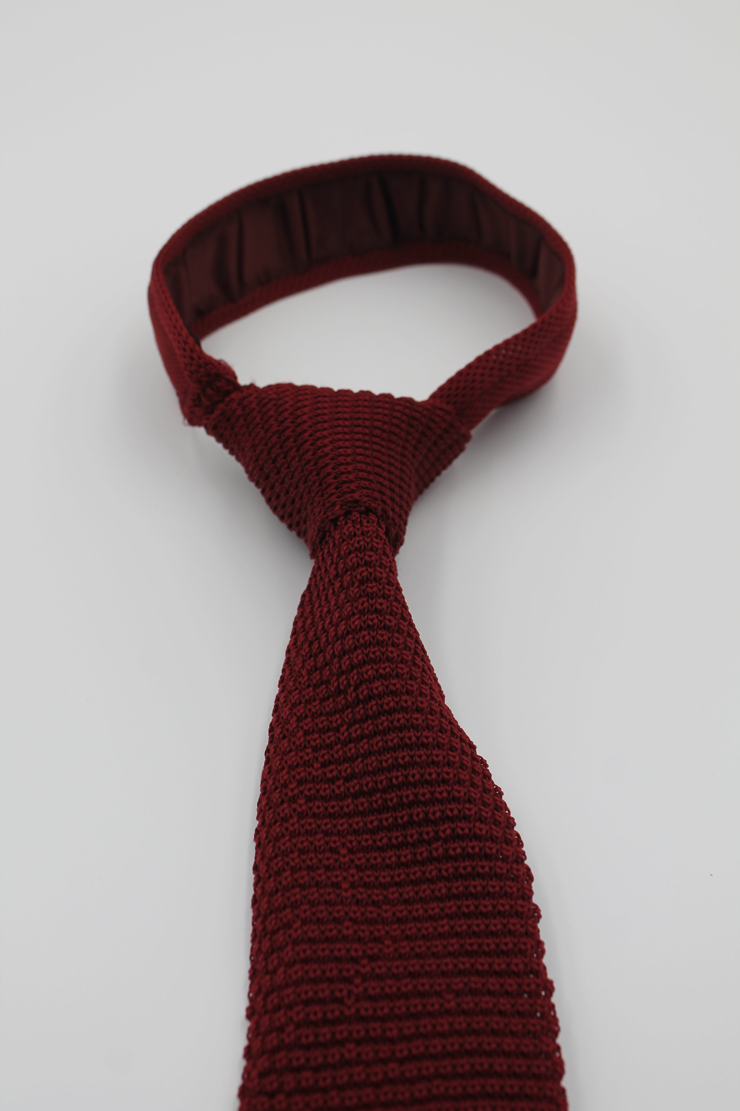 Bordo Örgü Kravat 4113