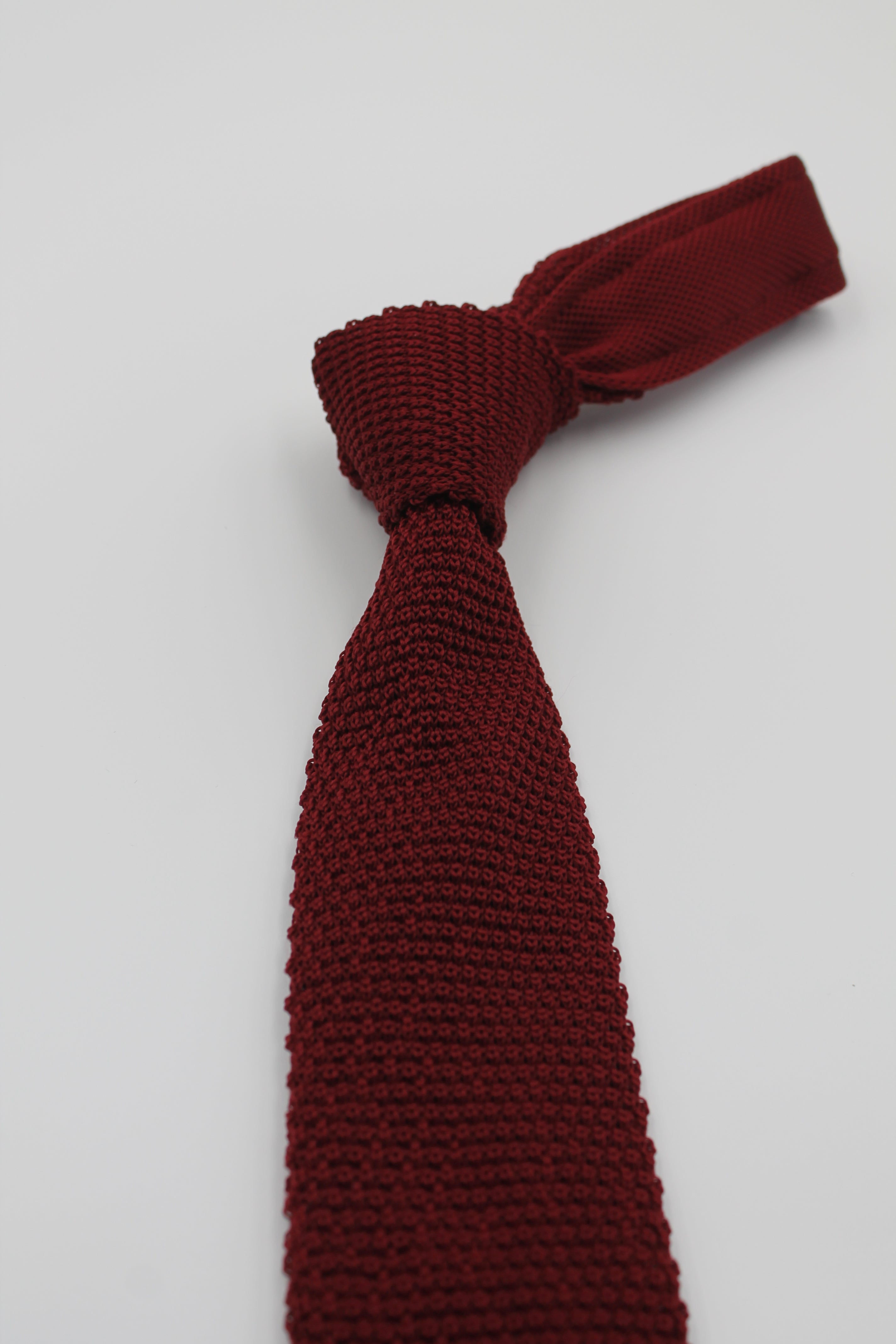 Bordo Örgü Kravat 4113