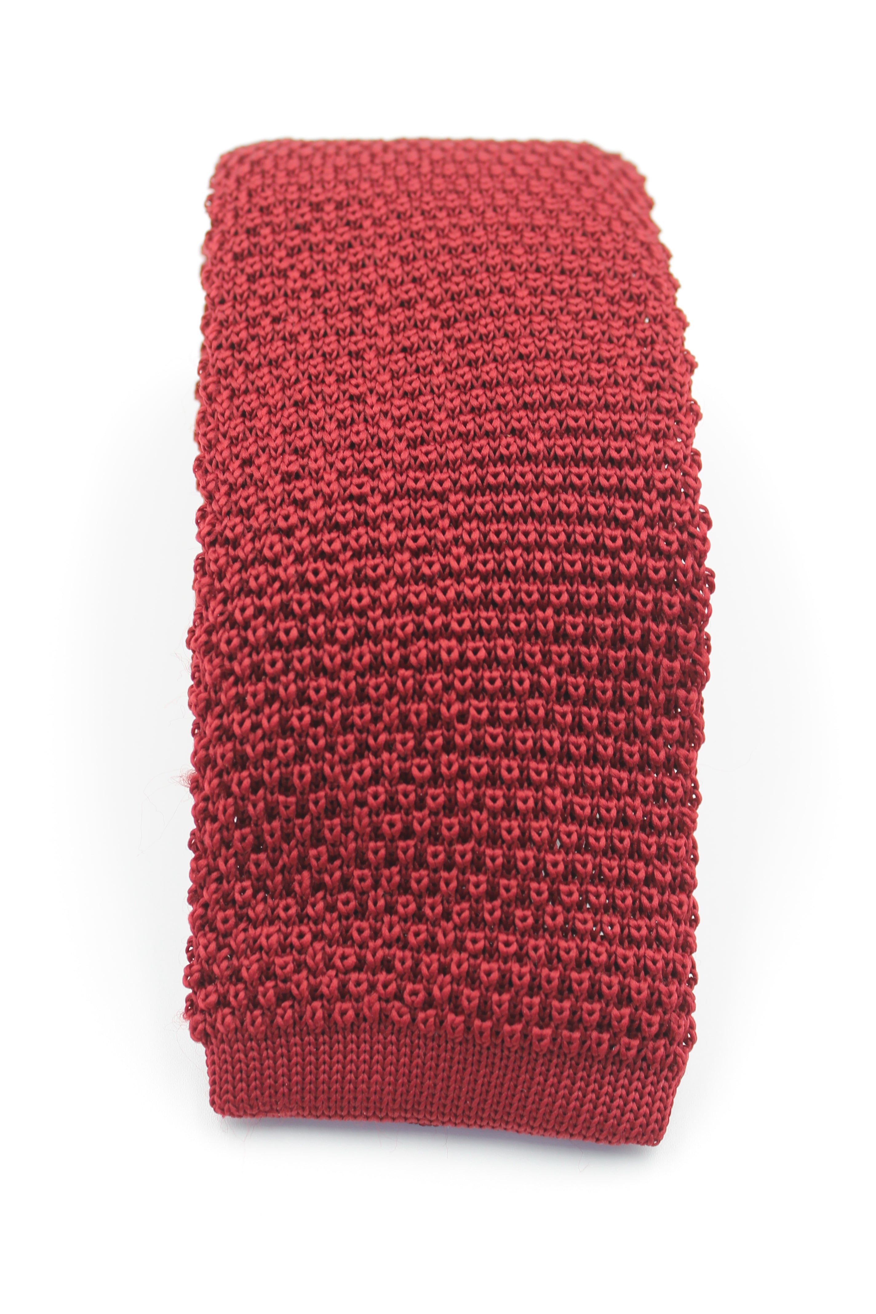 Bordo Örgü Kravat 4113